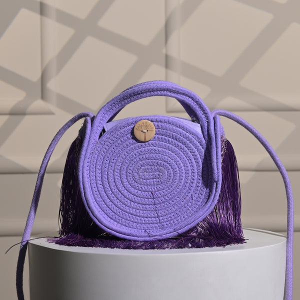 Fringe Fantasy Handbag - Lavender Purple